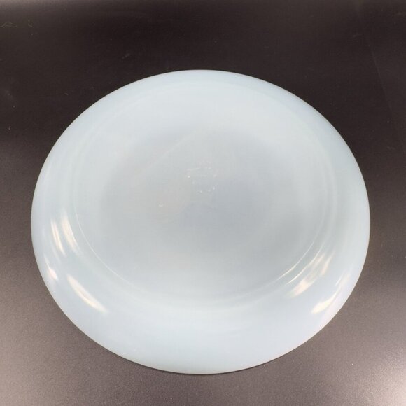 Vintage Anchor Hocking Fire King Blue Turquoise Lunch Snack Plate and Cup Set - Picture 9 of 13